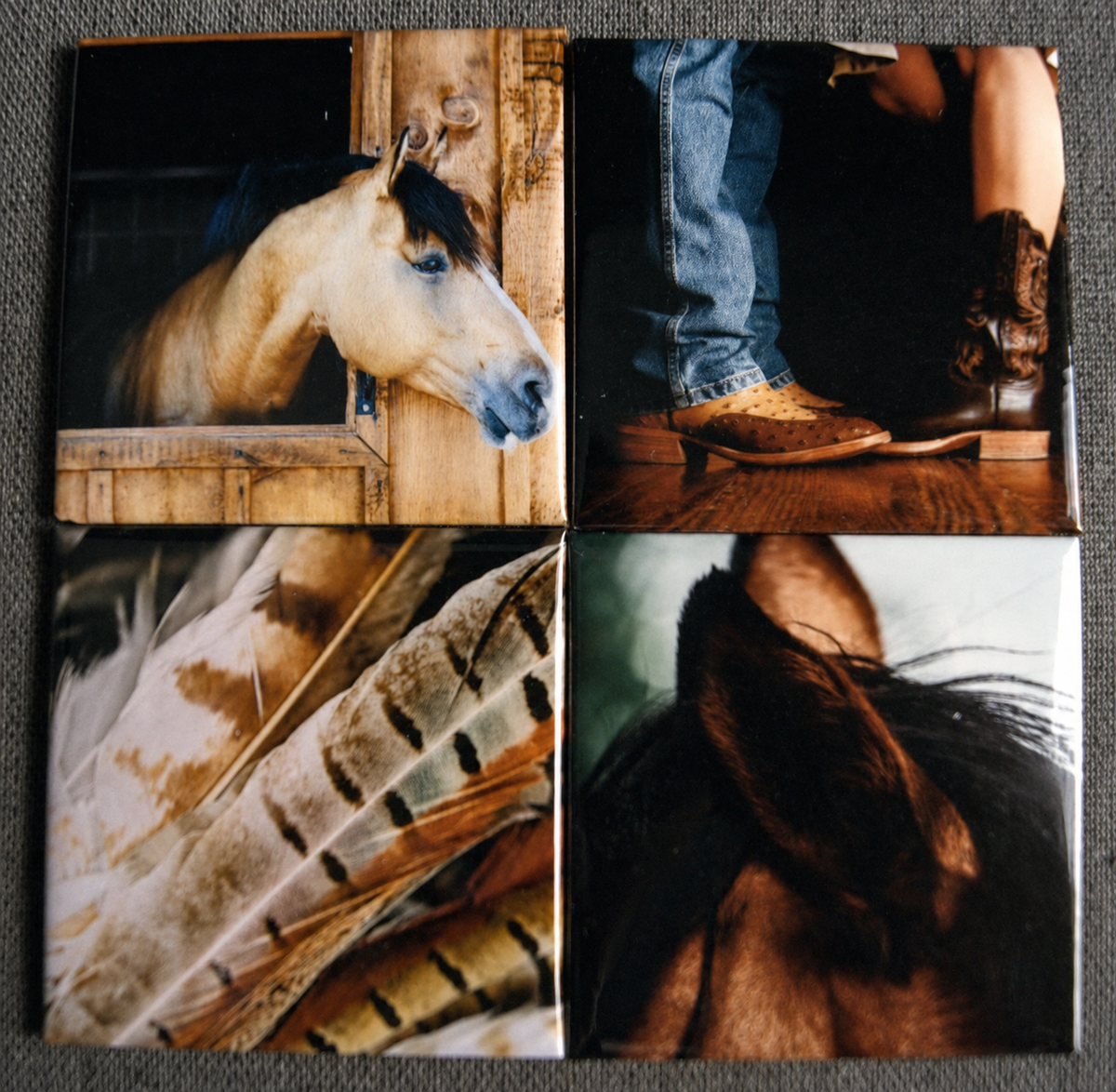 Ensemble de 4 aimants - Western