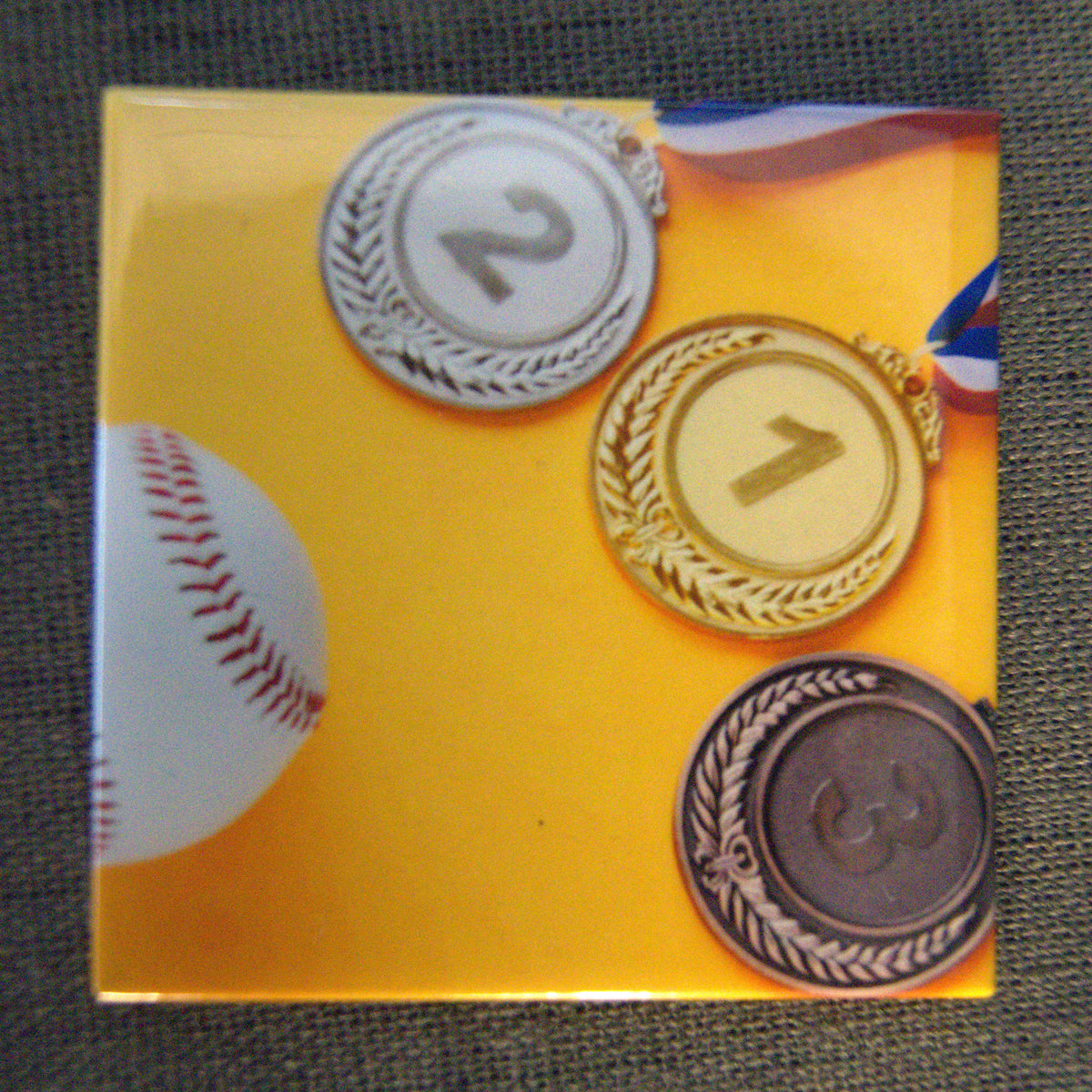 Ensemble de 4 aimants - Baseball